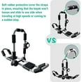 thumbnail image 4 of Kayak Roof Rack 4-in-1 Folding Adjustable Bilateral J-Shaped Roof Rack for Kayak/Surf/Ski Roof  Rack with 4 PCS Tie Down Straps On Rooftop Mount on Car SUV Truck Crossbar, 4 of 9