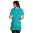 thumbnail image 3 of Inkmeso Plain Basic Tshirt Long Length Tee Short Sleeve Workout Top For Women, 3 of 9