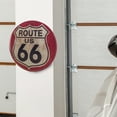 thumbnail image 4 of American Art Decor Route 66 Dome Metal Sign (15") - Room Decor for Bar, Man Cave, Garage, Game Room & More, 4 of 5