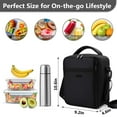 thumbnail image 3 of Aosbos Insulated Lunch Box for Men Small Reusable Lunch Bags for Women Cooler 7L Black, 3 of 7