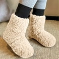thumbnail image 3 of Owordtank Girls Mid Calf Fur Boots Winter Snow Boots Flat Heel Warm Boot Outdoor Shoes for Kids, 3 of 6