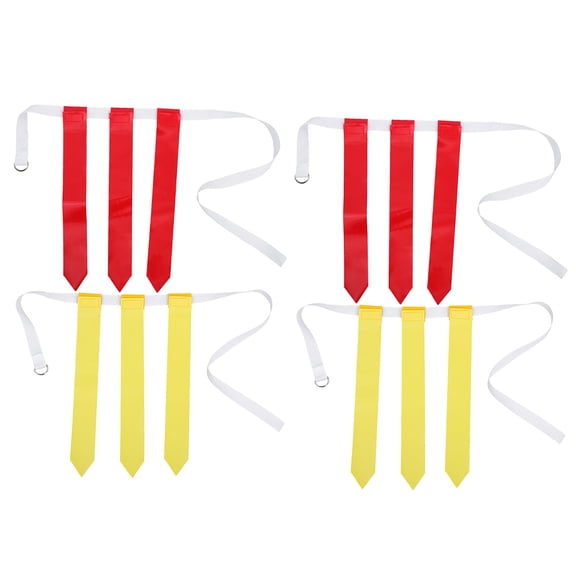 LOLIPPYY 4Pcs Football Flag Belt Adjustable Waist Strap for Football and Rugby Training