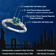 thumbnail image 2 of Gem Stone King 10K Two Tone Gold London Blue Topaz and Lab Grown Diamond Engagement Ring for Women | 1.40 Cttw | Round 6MM | Gemstone November Birthstone | Size 8, 2 of 6