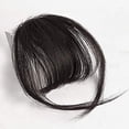 thumbnail image 2 of Clip in Bangs 100% Human Hair Extensions Reddish Brown Clip on Fringe Bangs with nice net Natural Flat neat Bangs with (Wispy Bangs, Brown Black), 2 of 4