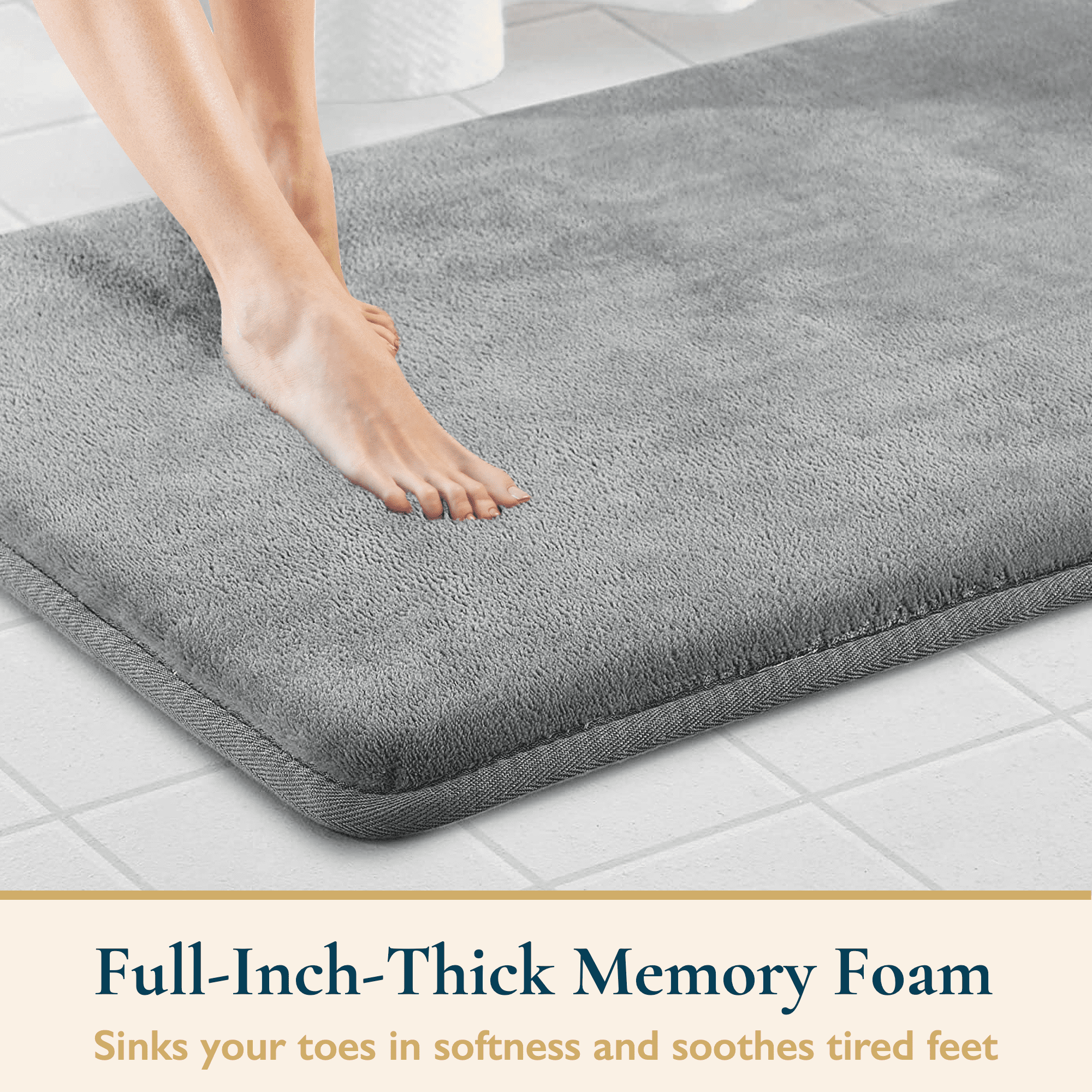 Memory Foam Bath Rug - Large Sizes