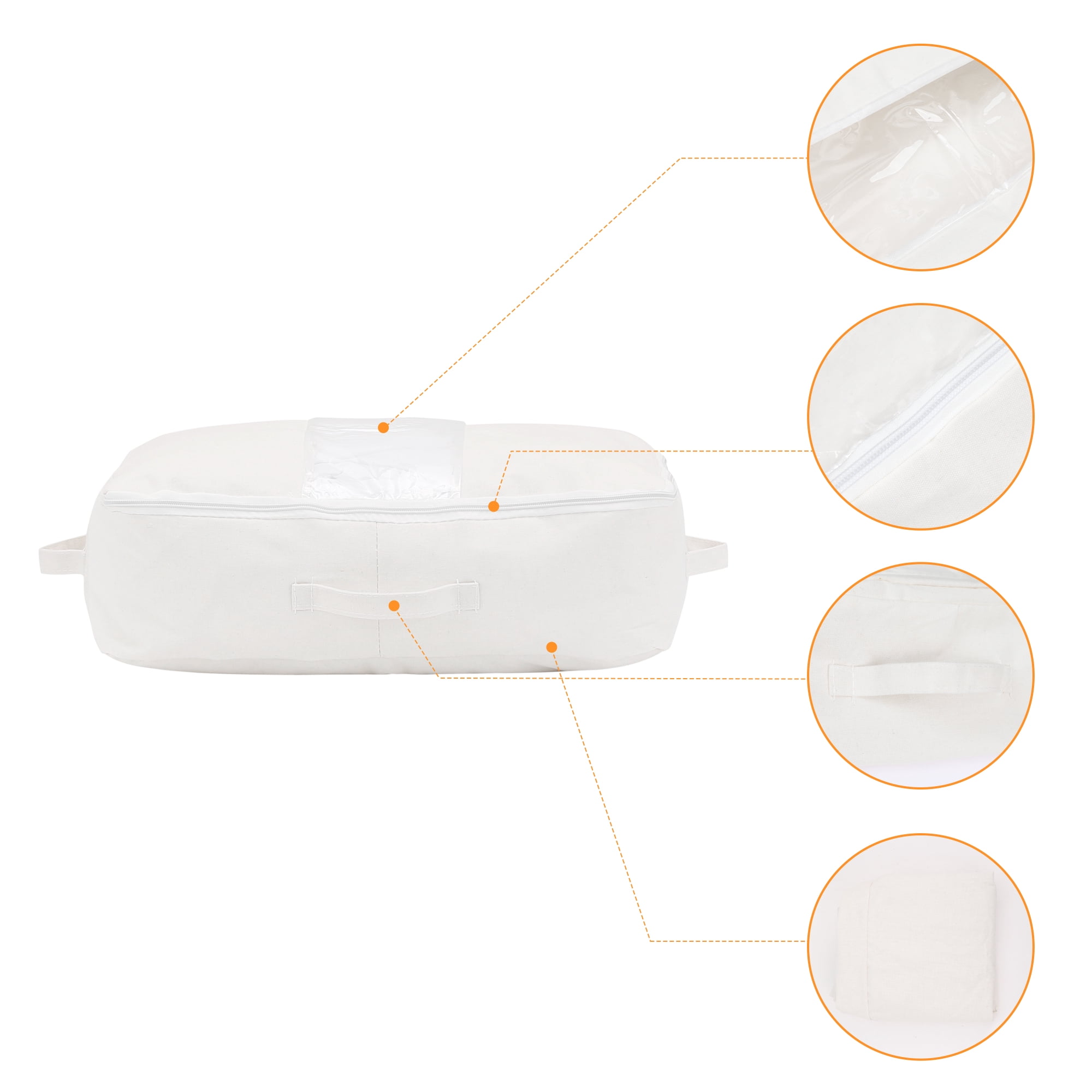 Unique Bargains 1 Pack Clothes Storage Bags Moving Bags White 20*16*6in