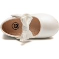 thumbnail image 4 of Girls Mary Jane Dress Shoes Front Bow Ballerina Flats Princess Wedding Party School Shoes (Toddler/Little Kid/Big Kid), 4 of 6