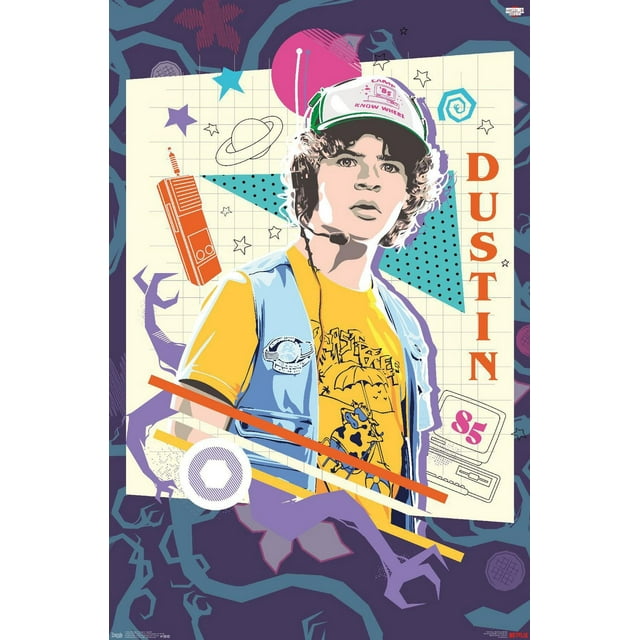Netflix Stranger Things: Season 3 - Dustin Wall Poster, 14.725" x 22.375" Framed