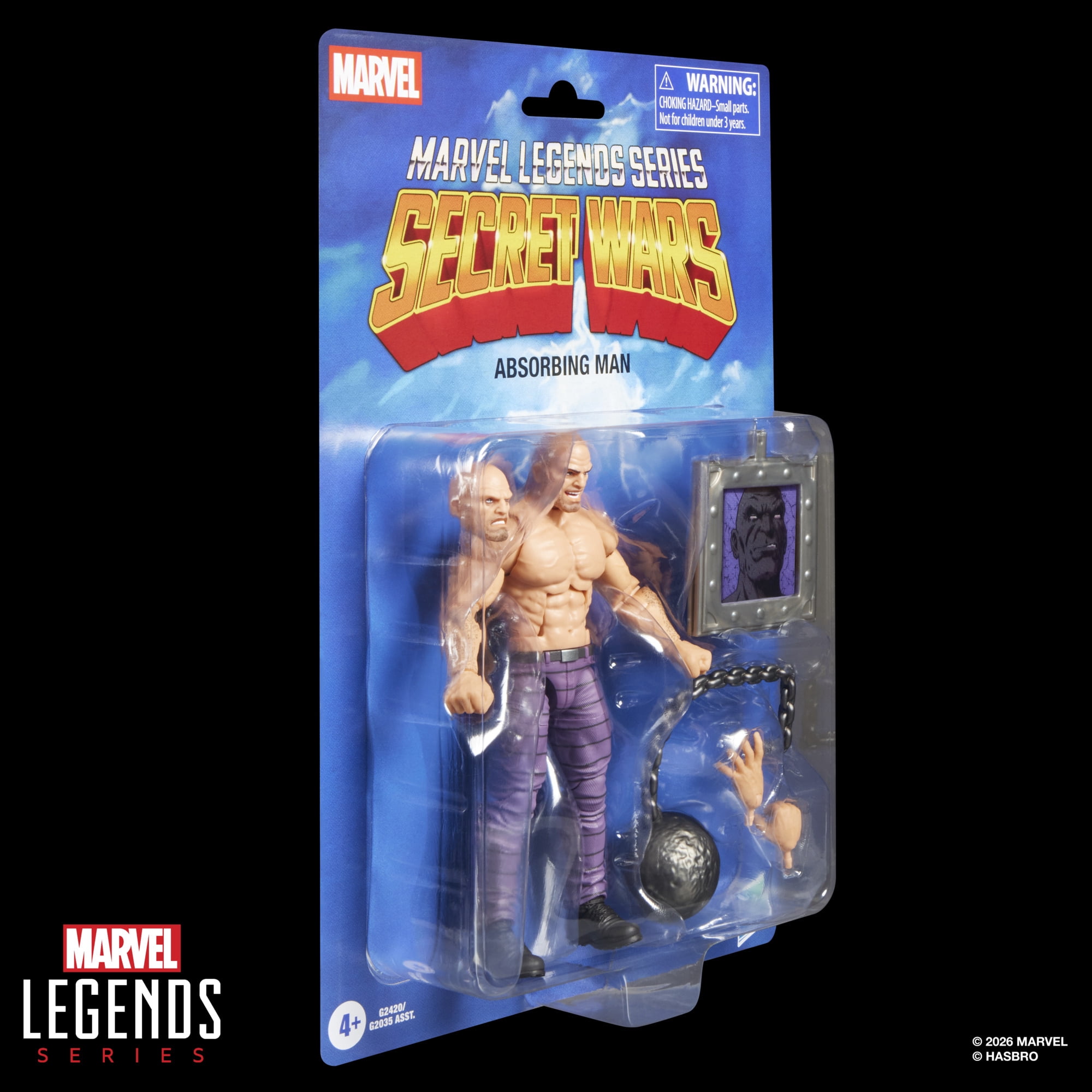Marvel Legends Series Secret Wars Absorbing Man, Retro Marvel Comics Collectible Action Figure (6”)