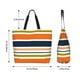 thumbnail image 5 of Disketp Colorful Pastel Stripes Bolsa Tote Estampada para Mujer, Bolso de Hombro y de Mano para Compras y Viajes, 5 of 8