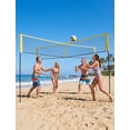 thumbnail image 7 of Garvee Portable 4 Square Volleyball Game Set - 14 FT 4-Way Adjustable Height Net for Backyard, Beach, Lawn - Durable Frame, Full Accessories, Family Use - Volleyball Equipment - Yellow, 7 of 7