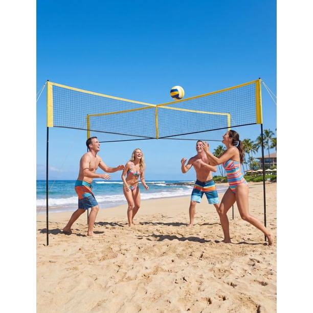 Filet De Beach-volley Professionnel RomiSport – 8,5 M Ou 9,5 M X 1 M – En PP Avec Bordure PVC – Résistant Intempéries – Rouge, Bleu Ou Jaune – Intérieur/extérieur