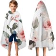 thumbnail image 3 of Pioneer Flower Floral Print Pattern Hooded Bath Towel，50"x30" for Ages 3 To 12 Kids, Quick Dry Lightweight Soft Microfiber Hood Beach Towel Cover Up for Kids, 3 of 7