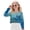 Peacock Blue, variant on COEQINE Girls Crop Top Sweatshirt Long Sleeve Crewneck Fall Winter Pullover Cute Casual Loose Fit Streetwear Clothes for Teen Kids Age 5-6, Cute Capybara Flower