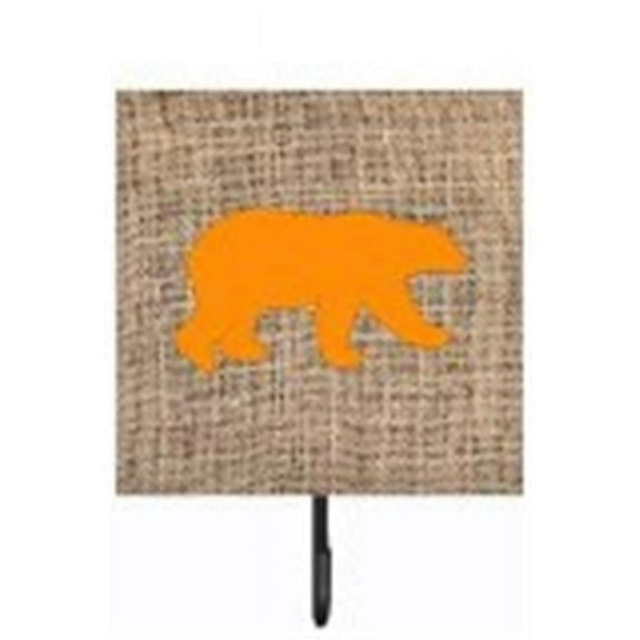 Carolines Treasures BB1005-BL-OR-SH4 Bear Burlap And Orange Leash Or Key Holder