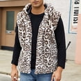 thumbnail image 2 of Tauxra Jackets for Men,Winter Jackets for Men,Men's Faux Fur Vest, Print V Neck Winter,Mens Winter Coats, 2 of 7