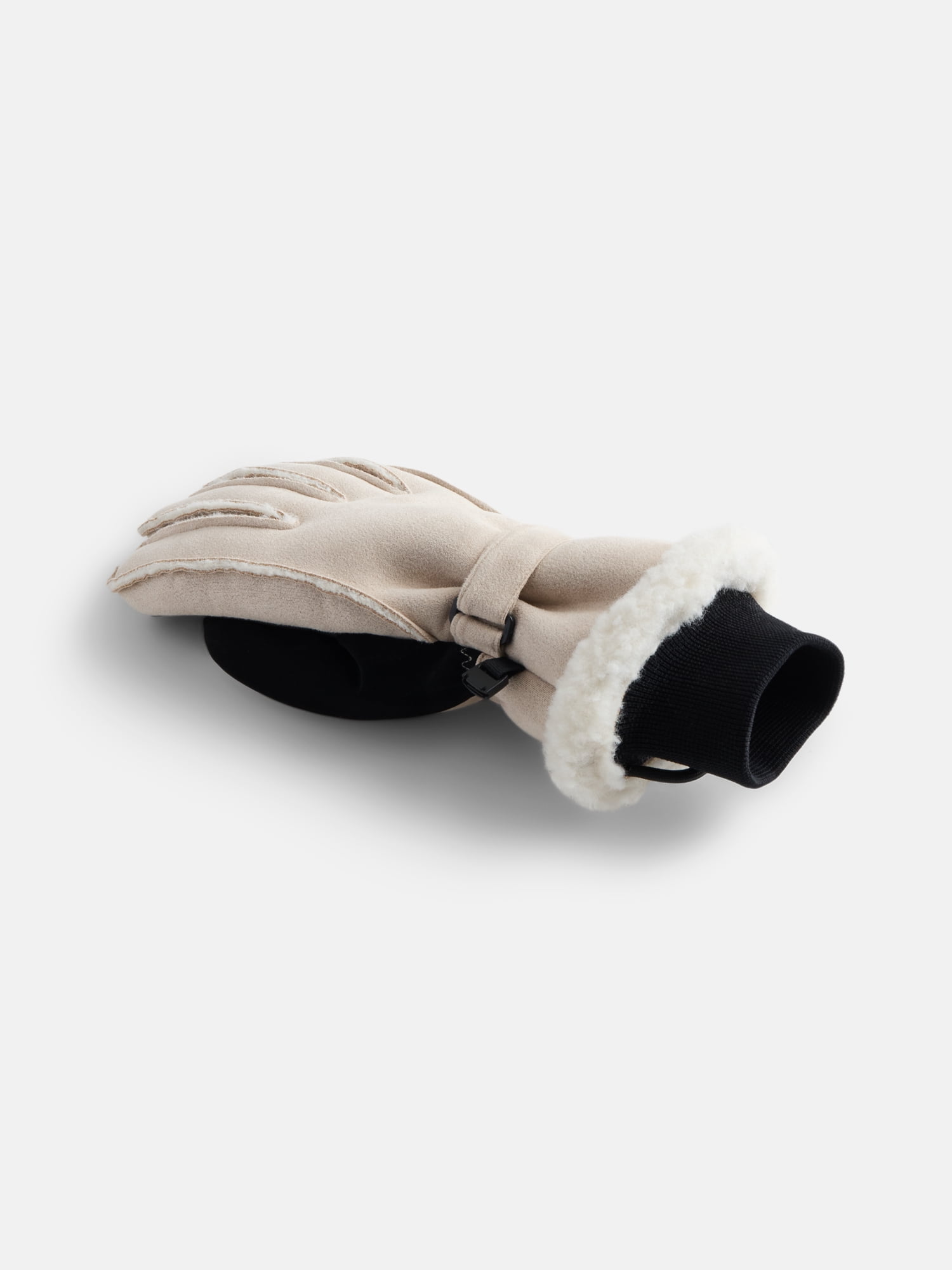 Ozark Trail Women's Faux Suede Ski Gloves, Taupe, Sizes S/M