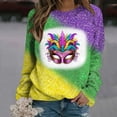 thumbnail image 3 of Gibobby Sudaderas para mujer 2024 Sudadera de de moda para mujer con cuello redondo estampado y manga larga con capucha informal sin sombrero (4)(Verde, XXL), 3 of 4
