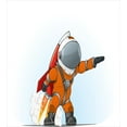 thumbnail image 3 of Ambesonne Space Duvet Cover Set, Astronaut Galaxy Journey, 2-Calking, Orange Grey Red, 3 of 7