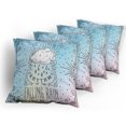 thumbnail image 5 of Ambesonne Saying Throw Pillow Cover 4 Pack, Listen Falling Rain Rhyme, 18", Multicolor, 5 of 7