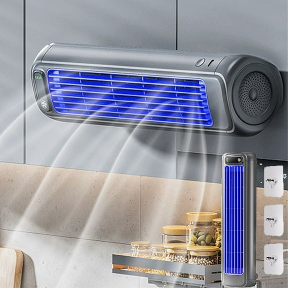 Wmhnj Ventilador de torre sin aspas 2025 con batera de 2000 mAh, 3 velocidades, funcionamiento ultrasilencioso por debajo de 36 dB para escritorio de oficina, ventilador porttil compacto de 89 x