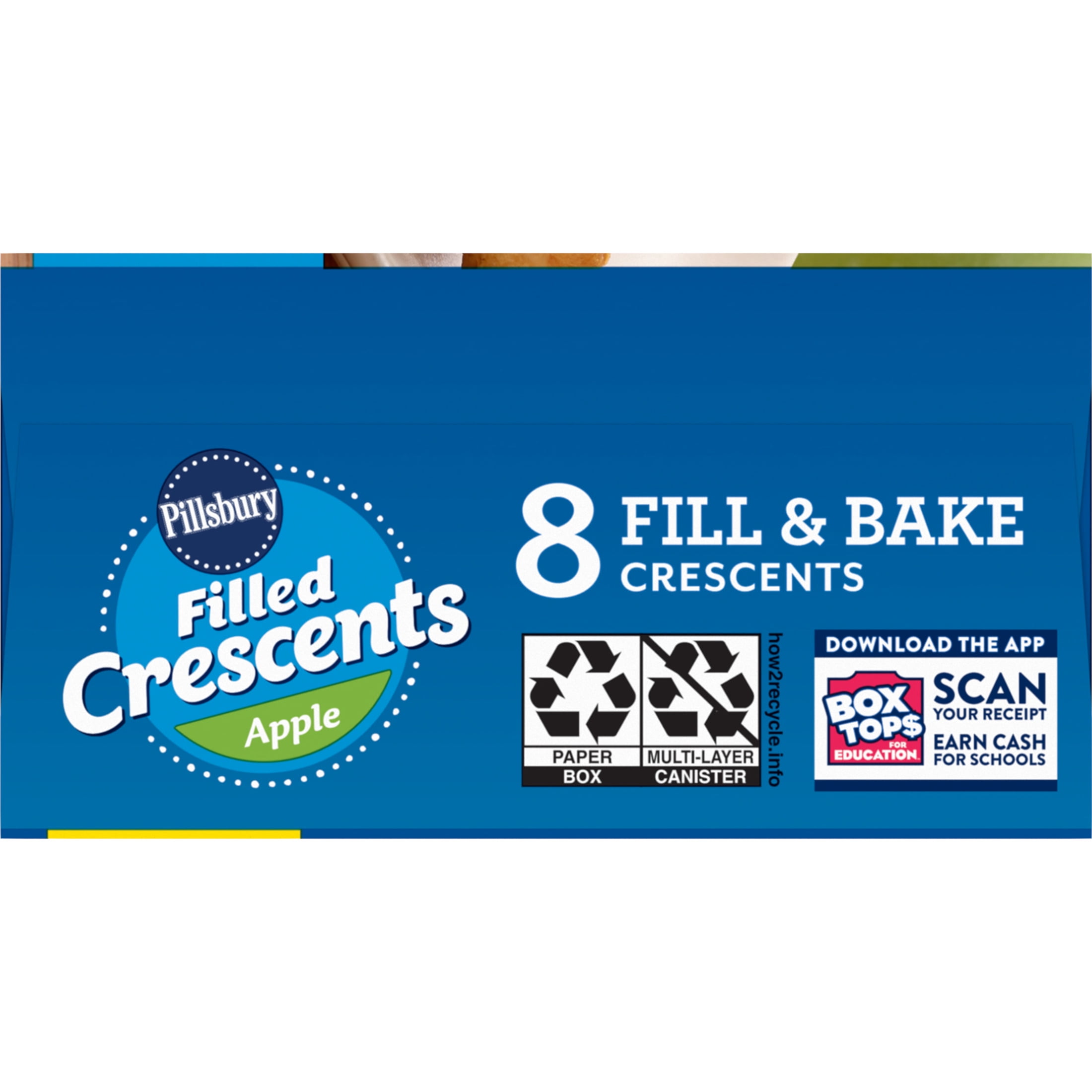 Pillsbury Filled Crescents, with Apple Filling and Icing, 8 Ct, 13.51 oz