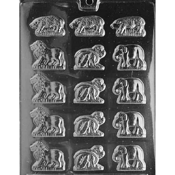 Grandmama's Goodies A007 Animal Cracker Chocolate Candy Soap Mold with Exclusive Molding Instructions