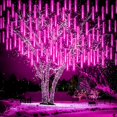 thumbnail image 2 of Guirnalda de luces LED para lluvia de meteoritos para exteriores, 30/50 cm, forma de gota de lluvia, para decoración navideña, fiestas y jardines, 2 of 5
