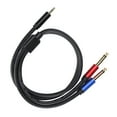 thumbnail image 1 of Cable de audio estéreo tipo Y JORINDO JD6092, doble conector macho de 6,35 mm a macho de 3,5 mm, 1 of 14