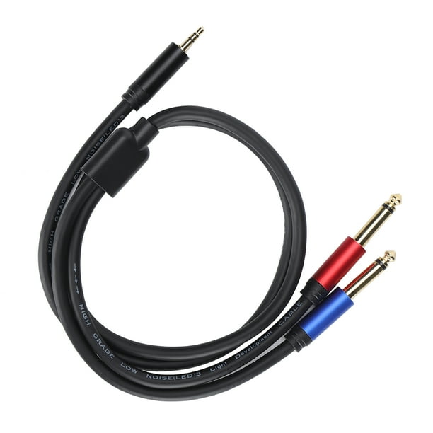 Cable de audio estéreo tipo Y ANGGREK JD6092 Doble 6.35mm a 3.5mm 1m
