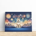 thumbnail image 3 of Happy New Year with Shiba Inu Fireworks Holiday Xmas Winter 2025 Horizontal Matte Canvas Poster Shibas Dog Lovers Gifts Idea Wall Art Home Decor - 00025, 3 of 5