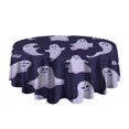 thumbnail image 5 of Skeleton Print Halloween Tablecloth 60 Inch Round - Waterproof Washable Spooky Scary Skull Artwork, 5 of 6