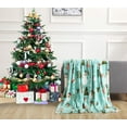 thumbnail image 2 of 50 x 60 inch Elegant Comfort Luxury Velvet Super Soft Christmas Prints Fleece Blanket-Holiday Theme Home Décor Fuzzy Warm and Cozy Throws for Winter Bedding, Couch and Gift, 2 of 5