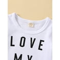 thumbnail image 4 of Bagilaanoe Newborn Baby Boy Short Pants Outfits Short Sleeve I LOVE MY MAMA Letter Print Crew Neck T-Shirt Tops + Tie-Up Shorts 3 6 12 18 24 Months Set, 4 of 9