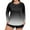 Black, variant on Plus Size Women's Long Sleeve Gradient Rash Guard Shirt UV Protection Quick-Dry Top for Water Sports Beach