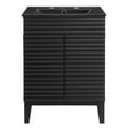 thumbnail image 3 of Modway Render Mid-Century Modern Wood Bathroom Vanity in Black, 3 of 9