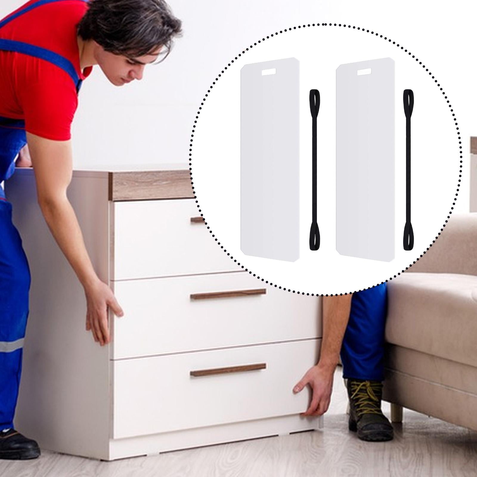 2 Sets Appliance Sliders with Pull Strap Lightweight Sliding Sheet for Tile and Hardwood Floor Protection