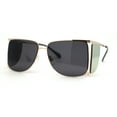 thumbnail image 1 of Mens Futuristic Robotic Racer Metal Side Visor Sunglasses Gold Black, 1 of 4