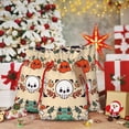 thumbnail image 7 of ZICANCN Christmas Gift Bags, Frog Skull Mushroom Reusable Fabric Drawstring Storage Bags with Drawstring, Small Size, 7 of 7