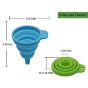 Kitchen Funnel Set Small and Large, Kitchen Gadgets Accessories Foldable Silicone Collapsible Funnels for Filling Water Bottle Liquid Transfer Food Grade 8 Pack