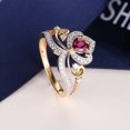 thumbnail image 6 of HeartsAndYou 3ct Natural Pink Ruby Engagement Ring 14k SOLID Yellow Gold Queen Crown Bridal, 6 of 9