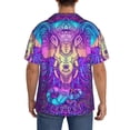 thumbnail image 3 of Fotbe Elephant in Tribal Style Camisa Estampada de Manga Corta para Hombre, Casual de Verano, Estilo Playero, Sin Arrugas-XX-Large, 3 of 5