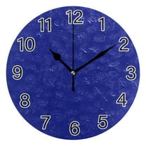 Ryvnso Navy Wall Clock Non Ticking Silent Kitchen Clock Battery Operated Clocks 10 inch