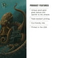 thumbnail image 3 of Octopus and Submersible Birch Wood Wall Sign (6x9 Rustic Home Decor, Ready to Hang Art), 3 of 5
