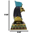 thumbnail image 4 of Egyptian God Of The Sky And Sun Horus Ra With Pschent Bust Statue With Base, 4 of 9