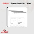 thumbnail image 5 of ALEKO 10'x8' Retractable Patio Awning Fabric Replacement, Grey White Striped Color, 5 of 12
