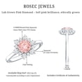 thumbnail image 6 of Rosec Jewels IGI Certified 1 Carat Lab Grown Pink Diamond Engagement Ring (VS1 Grade) - Fancy Pink and White Diamond Ring - Ready To Gift, 10K White Gold, US 12.50, 6 of 9