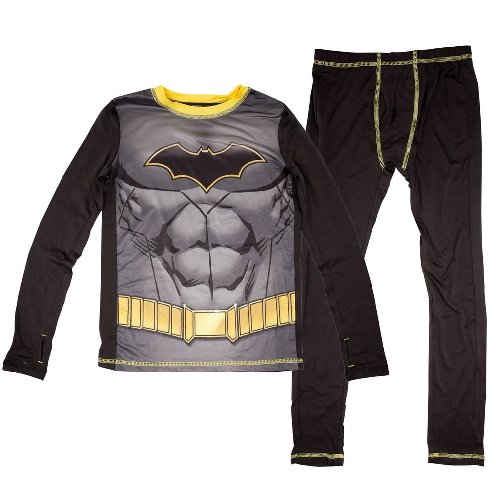 Batman Cuddl Duds Boys' Batman 2Piece Stretch Poly Long Underwear