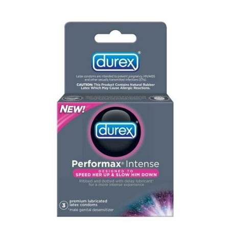 4 Pack Durex PerforMax Intense Climax Control Ultra-Fine 3 Condoms