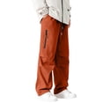 thumbnail image 3 of BRGZLK Men's Leisure Cargo Pants Solid Color Drawstring Elastic Waist Relaxed Fit Outdoor Hiking Camping Fishing Construction Sports Work Trendy Trousers, 3 of 7